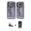 MARSİLYAN™- iPhone 14 Pro Max Kılıf Nova Doku Koleksiyonu - Siyah 360 Mat Full Body Arka Koruyucu + Bilvis Titan Kamera Lens - SH