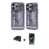 MARSİLYAN™- iPhone 14 Pro Max Kılıf Nova Doku Koleksiyonu - Siyah 360 Mat Full Body Arka Koruyucu + Raze Metal Kamera Lens - GD