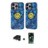 MARSİLYAN™- iPhone 14 Pro Max Kılıf Nova Doku Koleksiyonu - Siyah 360 Mat Full Body Arka Koruyucu + Raze Metal Kamera Lens - GS