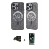 MARSİLYAN™- iPhone 14 Pro Max Kılıf Nova Doku Koleksiyonu - Siyah 360 Mat Full Body Arka Koruyucu + Raze Metal Kamera Lens - GD