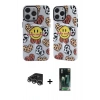 MARSİLYAN™- iPhone 14 Pro Max Kılıf Nova Doku Koleksiyonu - Siyah 360 Mat Full Body Arka Koruyucu + Raze Metal Kamera Lens - GS