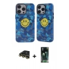 MARSİLYAN™- iPhone 14 Pro Max Kılıf Nova Doku Koleksiyonu - Siyah 360 Mat Full Body Arka Koruyucu + Raze Metal Kamera Lens - GD