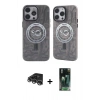 MARSİLYAN™- iPhone 14 Pro Max Kılıf Nova Doku Koleksiyonu - Siyah 360 Mat Full Body Arka Koruyucu + Raze Metal Kamera Lens - GS
