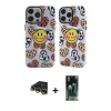 MARSİLYAN™- iPhone 14 Pro Max Kılıf Nova Doku Koleksiyonu - Siyah 360 Mat Full Body Arka Koruyucu + Raze Metal Kamera Lens - GD