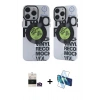 MARSİLYAN™- iPhone 14 Pro Max Kılıf Nova Doku Koleksiyonu - Siyah 3D Antistatik Cam Ekran Koruyucu + Bilvis Titan Kamera Lens - GD