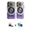 MARSİLYAN™- iPhone 14 Pro Max Kılıf Nova Doku Koleksiyonu - Siyah 3D Antistatik Cam Ekran Koruyucu + Bilvis Titan Kamera Lens - GD