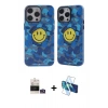 MARSİLYAN™- iPhone 14 Pro Max Kılıf Nova Doku Koleksiyonu - Siyah 3D Antistatik Cam Ekran Koruyucu + Bilvis Titan Kamera Lens - GS