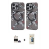 MARSİLYAN™- iPhone 14 Pro Max Kılıf Nova Doku Koleksiyonu - Siyah 6D Mat Seramik Hayalet Nano Ekran Koruyucu + Bilvis Titan Kamera Lens - GS