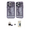 MARSİLYAN™- iPhone 14 Pro Max Kılıf Nova Doku Koleksiyonu - Siyah 6D Mat Seramik Hayalet Nano Ekran Koruyucu + Bilvis Titan Kamera Lens - SH