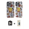 MARSİLYAN™- iPhone 14 Pro Max Kılıf Nova Doku Koleksiyonu - Siyah 6D Mat Seramik Hayalet Nano Ekran Koruyucu + PVD Metal Kamera Lens - TU