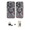 MARSİLYAN™- iPhone 14 Pro Max Kılıf Nova Doku Koleksiyonu - Siyah 6D Mat Seramik Hayalet Nano Ekran Koruyucu + Bilvis Titan Kamera Lens - GD
