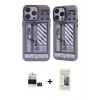 MARSİLYAN™- iPhone 14 Pro Max Kılıf Nova Doku Koleksiyonu - Siyah 6D Mat Seramik Hayalet Nano Ekran Koruyucu + Bilvis Titan Kamera Lens - DNMR