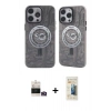 MARSİLYAN™- iPhone 14 Pro Max Kılıf Nova Doku Koleksiyonu - Siyah 6D Mat Seramik Hayalet Nano Ekran Koruyucu + Bilvis Titan Kamera Lens - GD