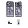 MARSİLYAN™- iPhone 14 Pro Max Kılıf Nova Doku Koleksiyonu - Siyah 6D Mat Seramik Hayalet Nano Ekran Koruyucu + Bilvis Titan Kamera Lens - GD
