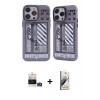 MARSİLYAN™- iPhone 14 Pro Max Kılıf Nova Doku Koleksiyonu - Siyah Bilvis 3D Mat Cam Ekran Koruyucu + Bilvis Titan Kamera Lens - GD