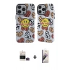 MARSİLYAN™- iPhone 14 Pro Max Kılıf Nova Doku Koleksiyonu - Siyah Bilvis 3D Mat Cam Ekran Koruyucu + Bilvis Titan Kamera Lens - GD