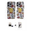 MARSİLYAN™- iPhone 14 Pro Max Kılıf Nova Doku Koleksiyonu - Siyah Bilvis 3D Mat Cam Ekran Koruyucu + Bilvis Titan Kamera Lens - DNMR
