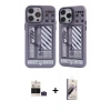 MARSİLYAN™- iPhone 14 Pro Max Kılıf Nova Doku Koleksiyonu - Siyah Bilvis 3D Mat Cam Ekran Koruyucu + Bilvis Titan Kamera Lens - DNMR