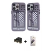 MARSİLYAN™- iPhone 14 Pro Max Kılıf Nova Doku Koleksiyonu - Siyah Bilvis 3D Mat Cam Ekran Koruyucu + Raze Metal Kamera Lens - GD