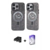 MARSİLYAN™- iPhone 14 Pro Max Kılıf Nova Doku Koleksiyonu - Siyah Bilvis 5in1 3D Magic Cam Ekran Koruyucu + Raze Metal Kamera Lens - GS