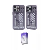 MARSİLYAN™- iPhone 14 Pro Max Kılıf Nova Doku Koleksiyonu - Siyah Bilvis 5in1 3D Magic Cam Ekran Koruyucu