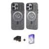 MARSİLYAN™- iPhone 14 Pro Max Kılıf Nova Doku Koleksiyonu - Siyah Bilvis 5in1 3D Magic Cam Ekran Koruyucu + Raze Metal Kamera Lens - GD