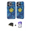 MARSİLYAN™- iPhone 14 Pro Max Kılıf Nova Doku Koleksiyonu - Siyah Bilvis 5in1 3D Magic Cam Ekran Koruyucu + Raze Metal Kamera Lens - GD