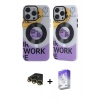 MARSİLYAN™- iPhone 14 Pro Max Kılıf Nova Doku Koleksiyonu - Siyah Bilvis 5in1 3D Magic Cam Ekran Koruyucu + Raze Metal Kamera Lens - GD