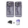 MARSİLYAN™- iPhone 14 Pro Max Kılıf Nova Doku Koleksiyonu - Siyah Bilvis 5in1 3D Magic Cam Ekran Koruyucu + Raze Metal Kamera Lens - GS