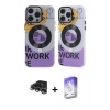 MARSİLYAN™- iPhone 14 Pro Max Kılıf Nova Doku Koleksiyonu - Siyah Bilvis 5in1 3D Magic Cam Ekran Koruyucu + Raze Metal Kamera Lens - GS
