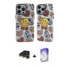 MARSİLYAN™- iPhone 14 Pro Max Kılıf Nova Doku Koleksiyonu - Siyah Bilvis 5in1 3D Magic Cam Ekran Koruyucu + Raze Metal Kamera Lens - GD