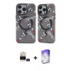 MARSİLYAN™- iPhone 14 Pro Max Kılıf Nova Doku Koleksiyonu - Siyah Bilvis 5in1 3D Magic Cam Ekran Koruyucu + Bilvis Titan Kamera Lens - DNMR