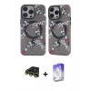 MARSİLYAN™- iPhone 14 Pro Max Kılıf Nova Doku Koleksiyonu - Siyah Bilvis 5in1 3D Magic Cam Ekran Koruyucu + Raze Metal Kamera Lens - GD