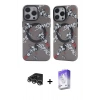 MARSİLYAN™- iPhone 14 Pro Max Kılıf Nova Doku Koleksiyonu - Siyah Bilvis 5in1 3D Magic Cam Ekran Koruyucu + Raze Metal Kamera Lens - GS
