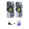 MARSİLYAN™- iPhone 14 Pro Max Kılıf Nova Doku Koleksiyonu - Siyah Bilvis 5in1 5D Magic Hayalet Cam Ekran Koruyucu + Gümüş Bilvis Titan Kamera Lens