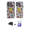 MARSİLYAN™- iPhone 14 Pro Max Kılıf Nova Doku Koleksiyonu - Siyah Bilvis 5in1 5D Magic Hayalet Cam Ekran Koruyucu + Raze Metal Kamera Lens - GS