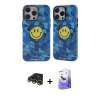 MARSİLYAN™- iPhone 14 Pro Max Kılıf Nova Doku Koleksiyonu - Siyah Bilvis 5in1 5D Magic Hayalet Cam Ekran Koruyucu + Raze Metal Kamera Lens - GD