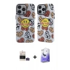 MARSİLYAN™- iPhone 14 Pro Max Kılıf Nova Doku Koleksiyonu - Siyah Bilvis 5in1 5D Magic Hayalet Cam Ekran Koruyucu + Gümüş Bilvis Titan Kamera Lens
