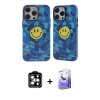 MARSİLYAN™- iPhone 14 Pro Max Kılıf Nova Doku Koleksiyonu - Siyah Bilvis 5in1 5D Magic Hayalet Cam Ekran Koruyucu + PVD Metal Kamera Lens - TU