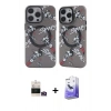 MARSİLYAN™- iPhone 14 Pro Max Kılıf Nova Doku Koleksiyonu - Siyah Bilvis 5in1 5D Magic Hayalet Cam Ekran Koruyucu + Bilvis Titan Kamera Lens - GD