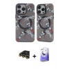 MARSİLYAN™- iPhone 14 Pro Max Kılıf Nova Doku Koleksiyonu - Siyah Bilvis 5in1 5D Magic Hayalet Cam Ekran Koruyucu + Raze Metal Kamera Lens - GD