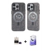 MARSİLYAN™- iPhone 14 Pro Max Kılıf Nova Doku Koleksiyonu - Siyah Bilvis 5in1 5D Magic Hayalet Cam Ekran Koruyucu + Bilvis Titan Kamera Lens - SH