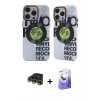 MARSİLYAN™- iPhone 14 Pro Max Kılıf Nova Doku Koleksiyonu - Siyah Bilvis 5in1 5D Magic Hayalet Cam Ekran Koruyucu + Raze Metal Kamera Lens - GD