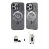 MARSİLYAN™- iPhone 14 Pro Max Kılıf Nova Doku Koleksiyonu - Siyah Bilvis Hayalet Cam Ekran Koruyucu + Bilvis Titan Kamera Lens - SH