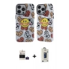 MARSİLYAN™- iPhone 14 Pro Max Kılıf Nova Doku Koleksiyonu - Siyah Bilvis Hayalet Cam Ekran Koruyucu + Derin Mor Bilvis Titan Kamera Lens