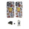 MARSİLYAN™- iPhone 14 Pro Max Kılıf Nova Doku Koleksiyonu - Siyah Bilvis Hayalet Cam Ekran Koruyucu + Raze Metal Kamera Lens - GD