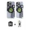 MARSİLYAN™- iPhone 14 Pro Max Kılıf Nova Doku Koleksiyonu - Siyah Bilvis Hayalet Cam Ekran Koruyucu + PVD Metal Kamera Lens - TU