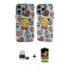 MARSİLYAN™- iPhone 14 Pro Max Kılıf Nova Doku Koleksiyonu - Siyah Buffer Cam Ekran Koruyucu + Bilvis Titan Kamera Lens - SH