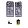MARSİLYAN™- iPhone 14 Pro Max Kılıf Nova Doku Koleksiyonu - Siyah Buffer Cam Ekran Koruyucu + Bilvis Titan Kamera Lens - SH