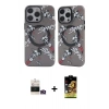 MARSİLYAN™- iPhone 14 Pro Max Kılıf Nova Doku Koleksiyonu - Siyah Buffer Cam Ekran Koruyucu + Bilvis Titan Kamera Lens - GD